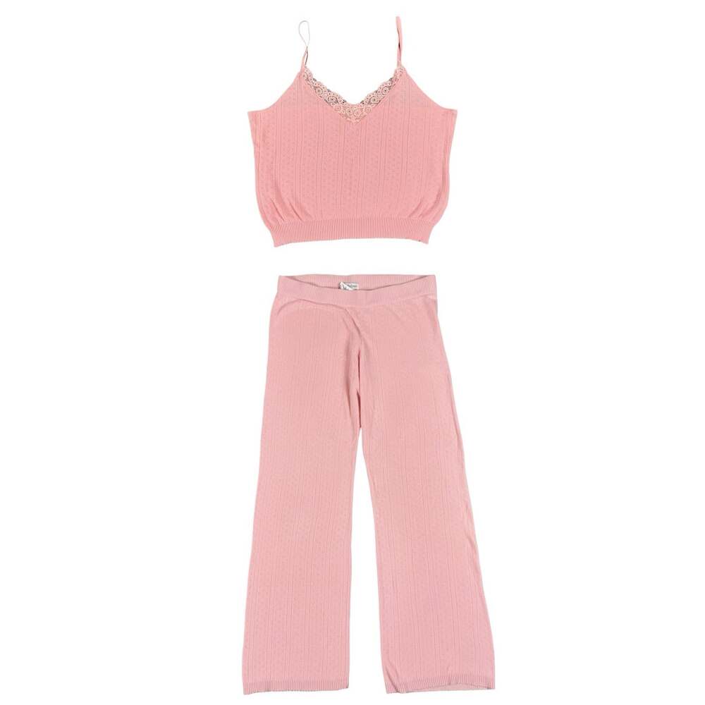 P.J. Salvage Women’s Matching Pajama Set Pink Size XL Top And Pants